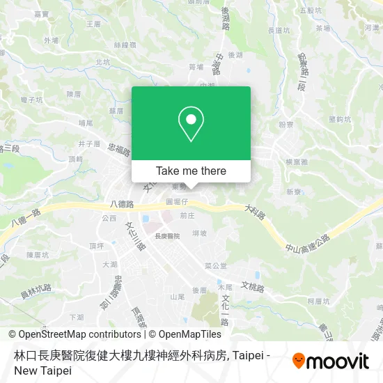 林口長庚醫院復健大樓九樓神經外科病房地圖