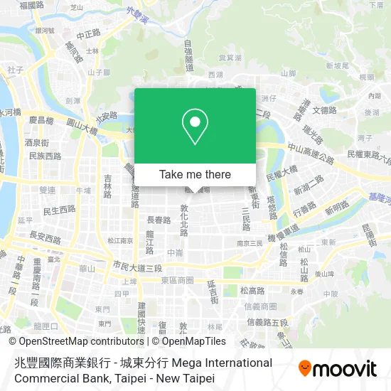 兆豐國際商業銀行 - 城東分行 Mega International Commercial Bank map