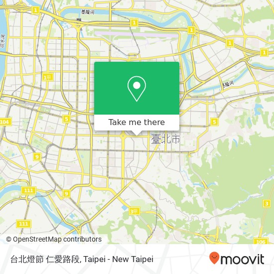 台北燈節 仁愛路段 map