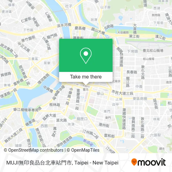 MUJI無印良品台北車站門市地圖