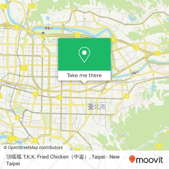 頂呱呱 T.K.K. Fried Chicken（中崙）地圖