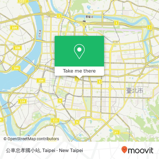 公車忠孝國小站 map