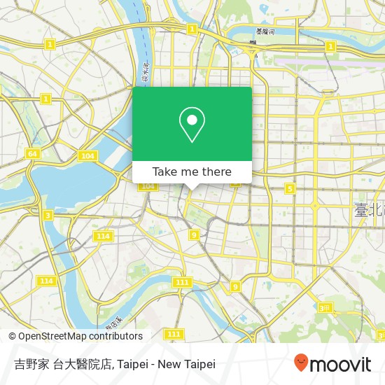 吉野家 台大醫院店 map