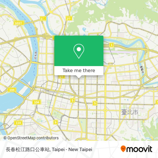 長春松江路口公車站 map