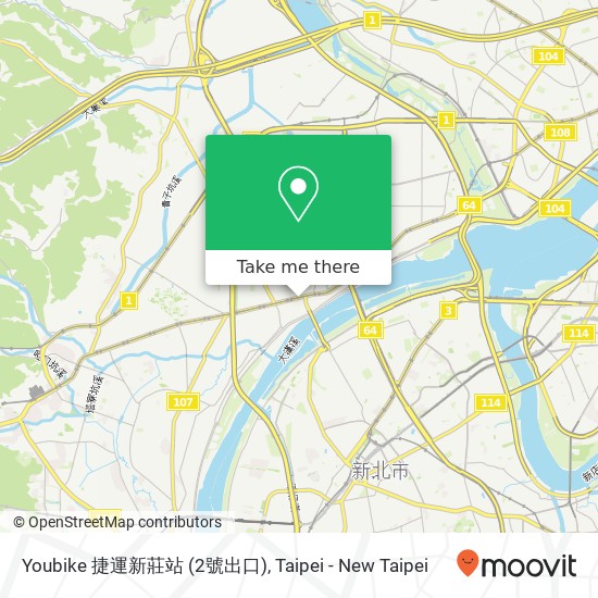 Youbike 捷運新莊站 (2號出口) map