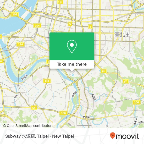 Subway 水源店 map