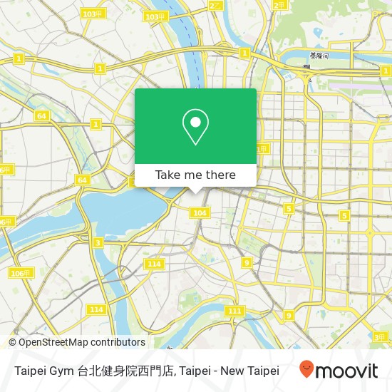 Taipei Gym 台北健身院西門店 map