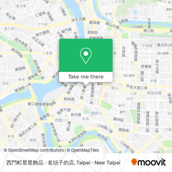 西門町星星飾品 - 老頭子的店 map