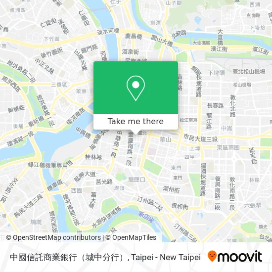 中國信託商業銀行（城中分行） map