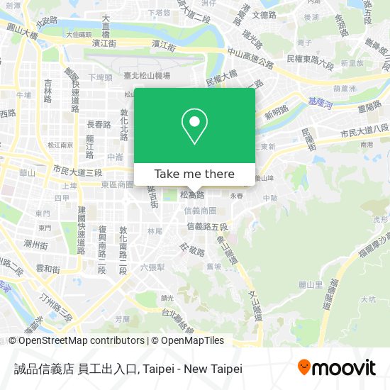 誠品信義店 員工出入口 map