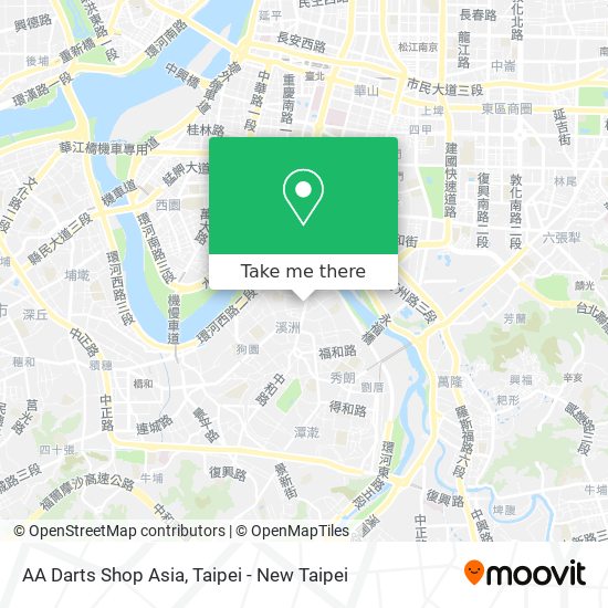 AA Darts Shop Asia map