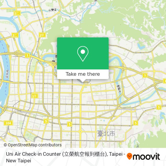 Uni Air Check-in Counter (立榮航空報到櫃台) map