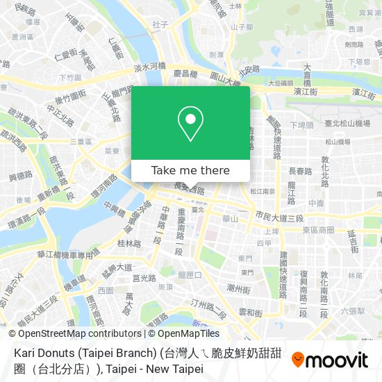 Kari Donuts (Taipei Branch) (台灣人ㄟ脆皮鮮奶甜甜圈（台北分店）) map