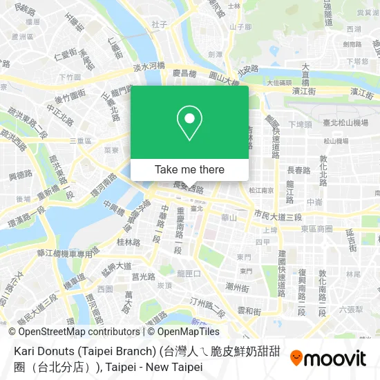 Kari Donuts (Taipei Branch) (台灣人ㄟ脆皮鮮奶甜甜圈（台北分店）)地圖