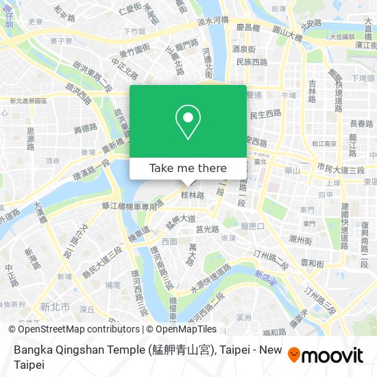 Bangka Qingshan Temple (艋舺青山宮) map