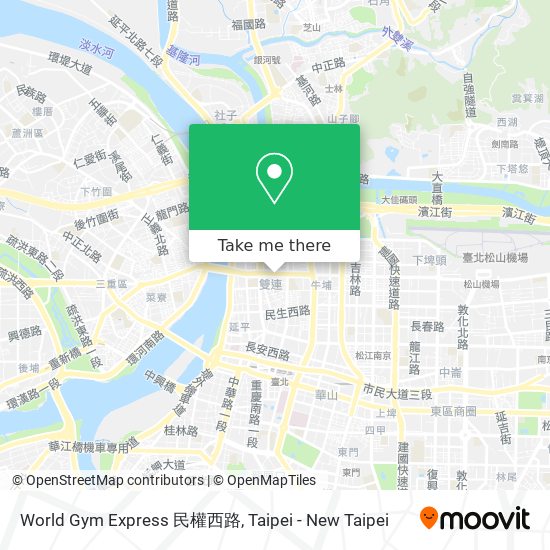 World Gym Express 民權西路 map