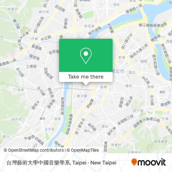 台灣藝術大學中國音樂學系地圖