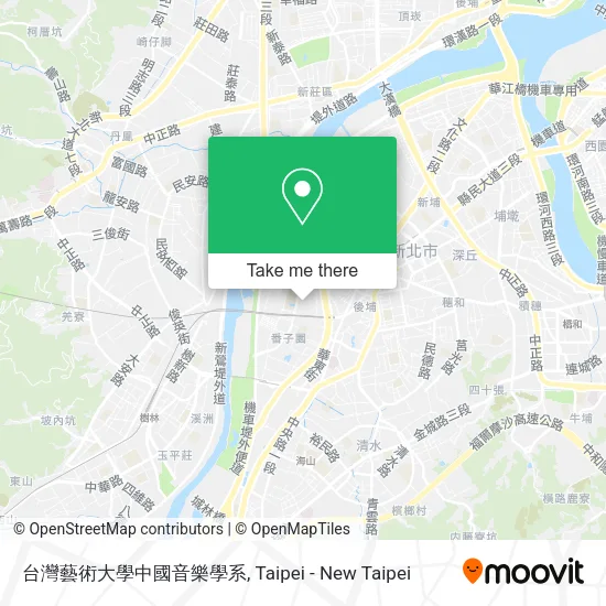 台灣藝術大學中國音樂學系地圖
