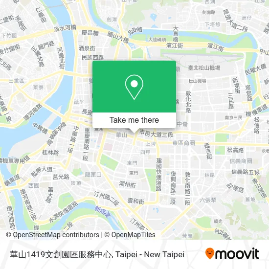 華山1419文創園區服務中心地圖