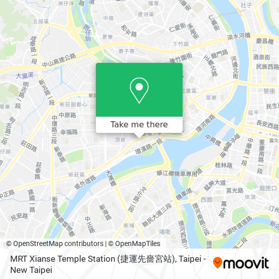 MRT Xianse Temple Station (捷運先嗇宮站) map