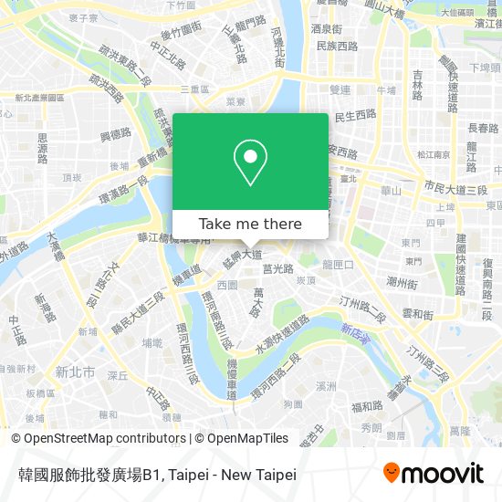 韓國服飾批發廣場B1 map