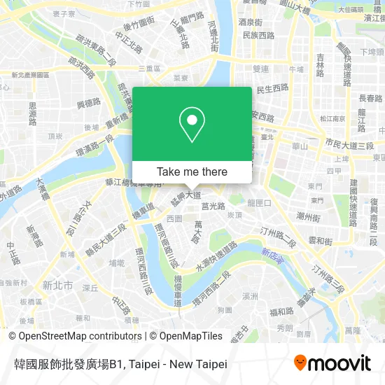 韓國服飾批發廣場B1地圖