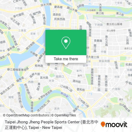 Taipei Jhong Jheng People Sports Center (臺北市中正運動中心)地圖