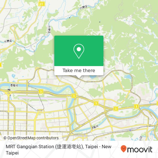 MRT Gangqian Station (捷運港墘站) map