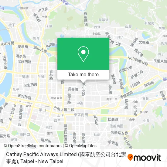 Cathay Pacific Airways Limited (國泰航空公司台北辦事處)地圖