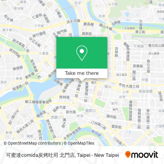 可蜜達comida炭烤吐司 北門店 map