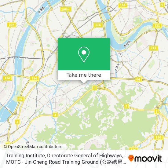 Training Institute, Directorate General of Highways, MOTC - Jin-Cheng Road Training Ground map