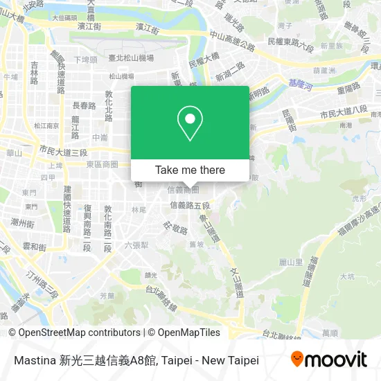 Mastina 新光三越信義A8館地圖