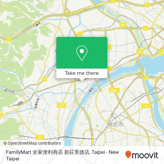 FamilyMart 全家便利商店 新莊景德店 map