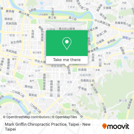 Mark Griffin Chiropractic Practice map