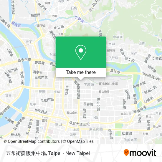 五常街攤販集中場地圖