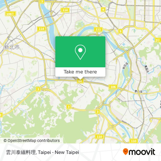 雲川泰緬料理 map