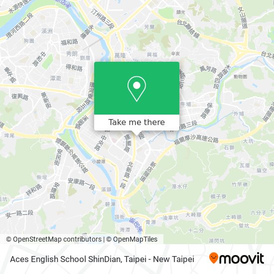 Aces English School ShinDian map