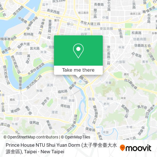 Prince House NTU Shui Yuan Dorm (太子學舍臺大水源舍區) map