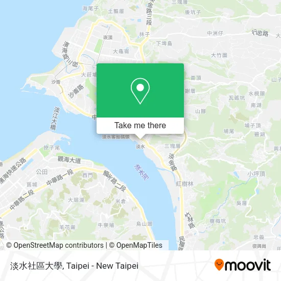 淡水社區大學地圖