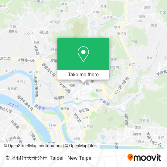 凱基銀行天母分行地圖