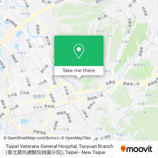 Taipei Veterans General Hospital, Taoyuan Branch (臺北榮民總醫院桃園分院) map