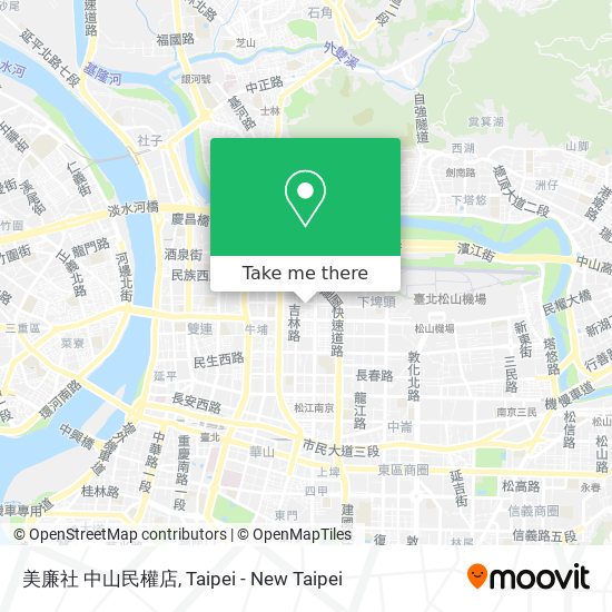 美廉社 中山民權店 map