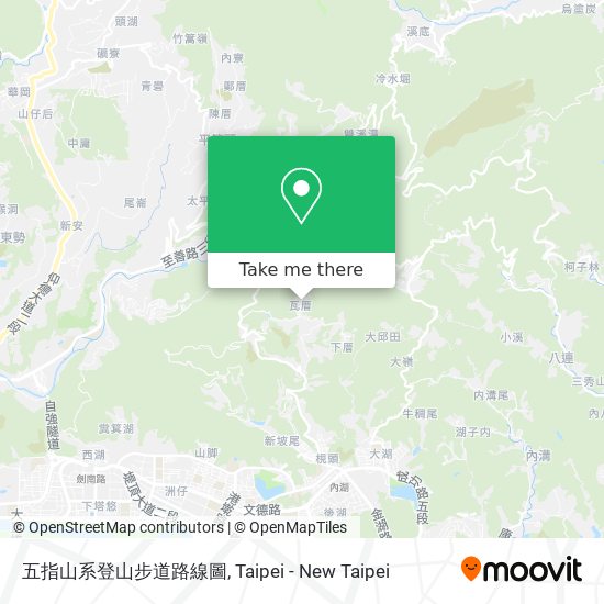 五指山系登山步道路線圖 map