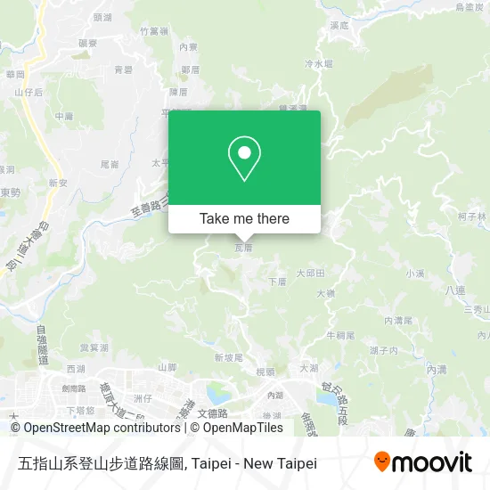 五指山系登山步道路線圖地圖