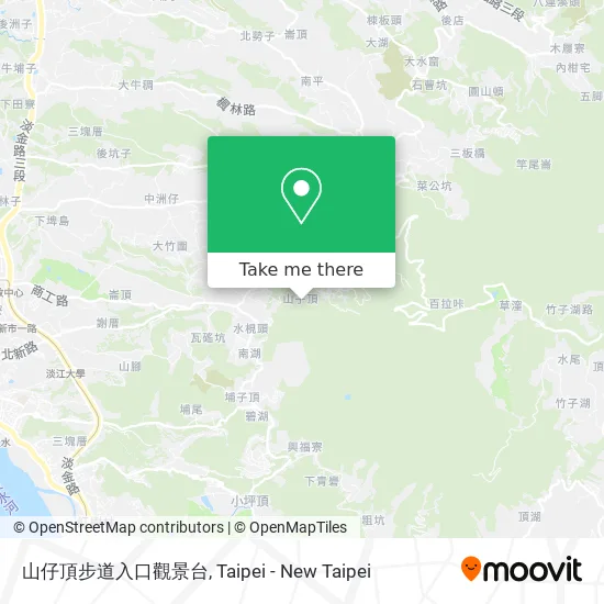 山仔頂步道入口觀景台 map