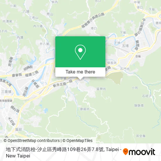 地下式消防栓-汐止區秀峰路109巷26弄7.8號 map