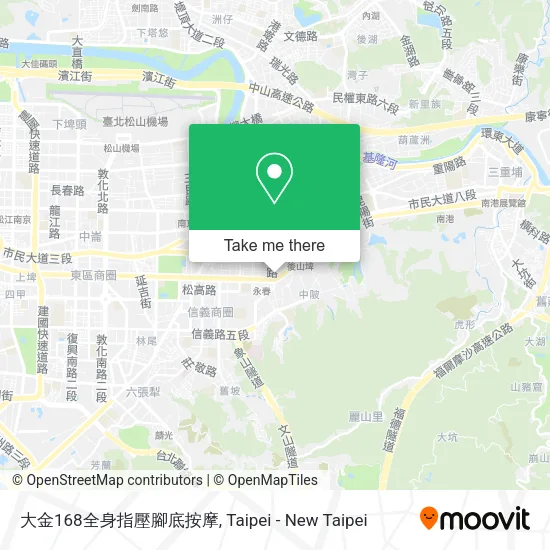 大金168全身指壓腳底按摩地圖