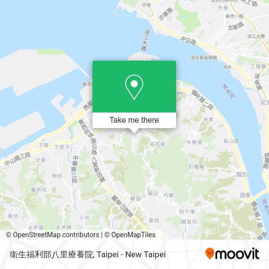 衛生福利部八里療養院地圖