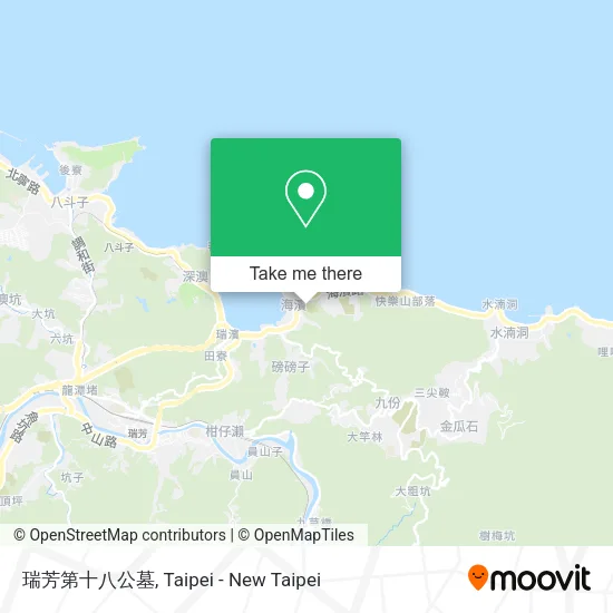 瑞芳第十八公墓地圖