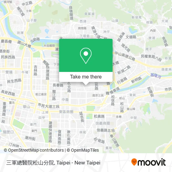 三軍總醫院松山分院地圖